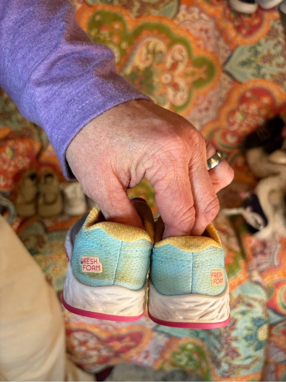 Wonder Nation Navy and White Baby Lace-Up Sneakers and New Balance multi colored